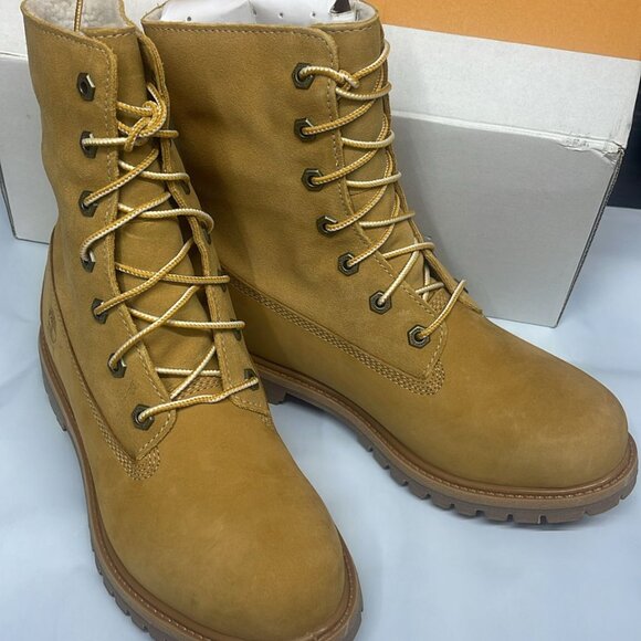 TIMBERLAND WOMEN'S AUTHENTIC MID WARM WATERPROOF BOOT WHEAT 8329R-231 - Picture 3 of 9